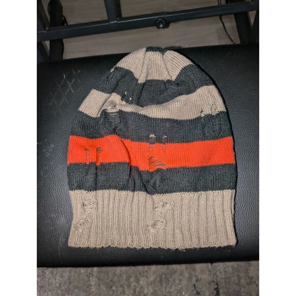 Fox Racing Striped Beanie - Distressed Style - Picture 2 of 3